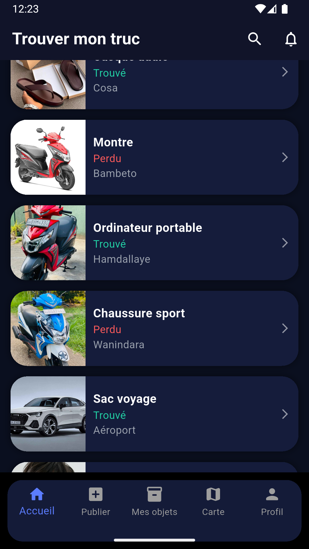 Carte interactive